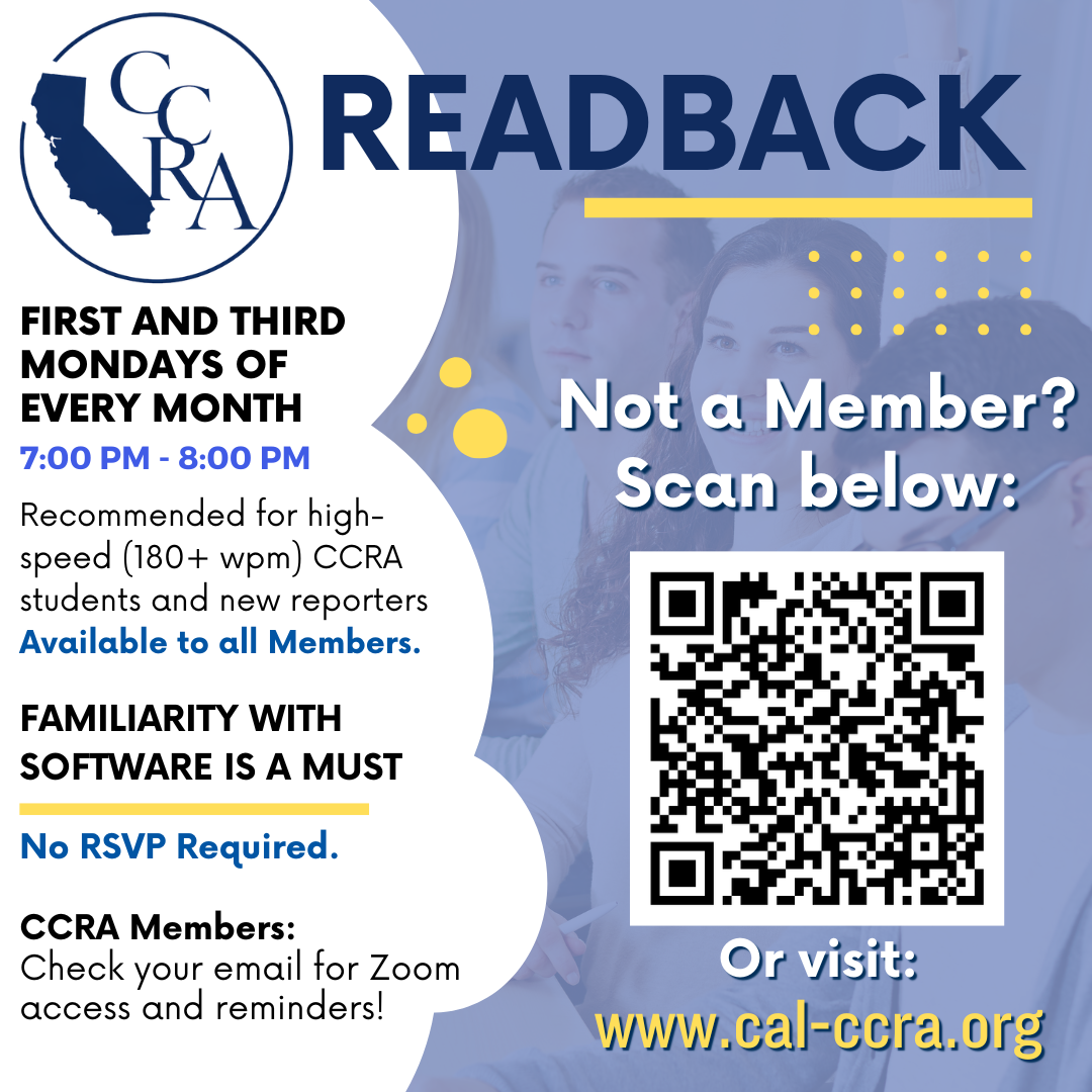 Student Readback Notice - All Members are invited!