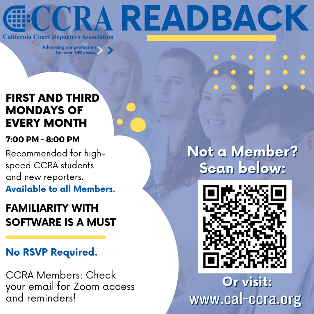 Student Readback Notice - All Members are invited!